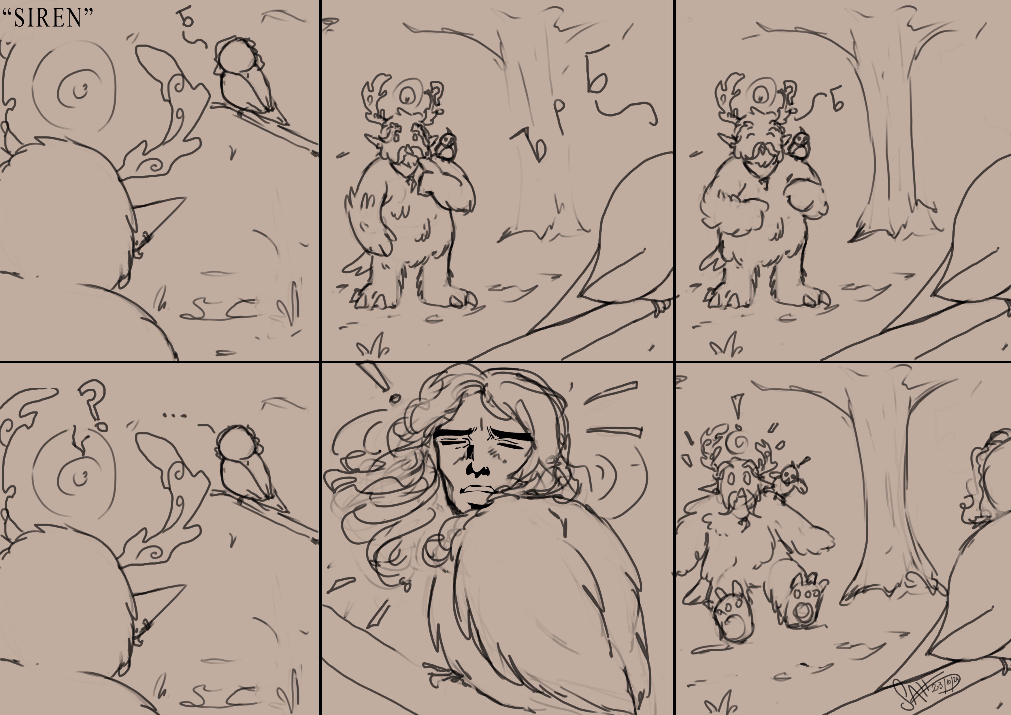 Drawlloween Day 10: The Siren Comic