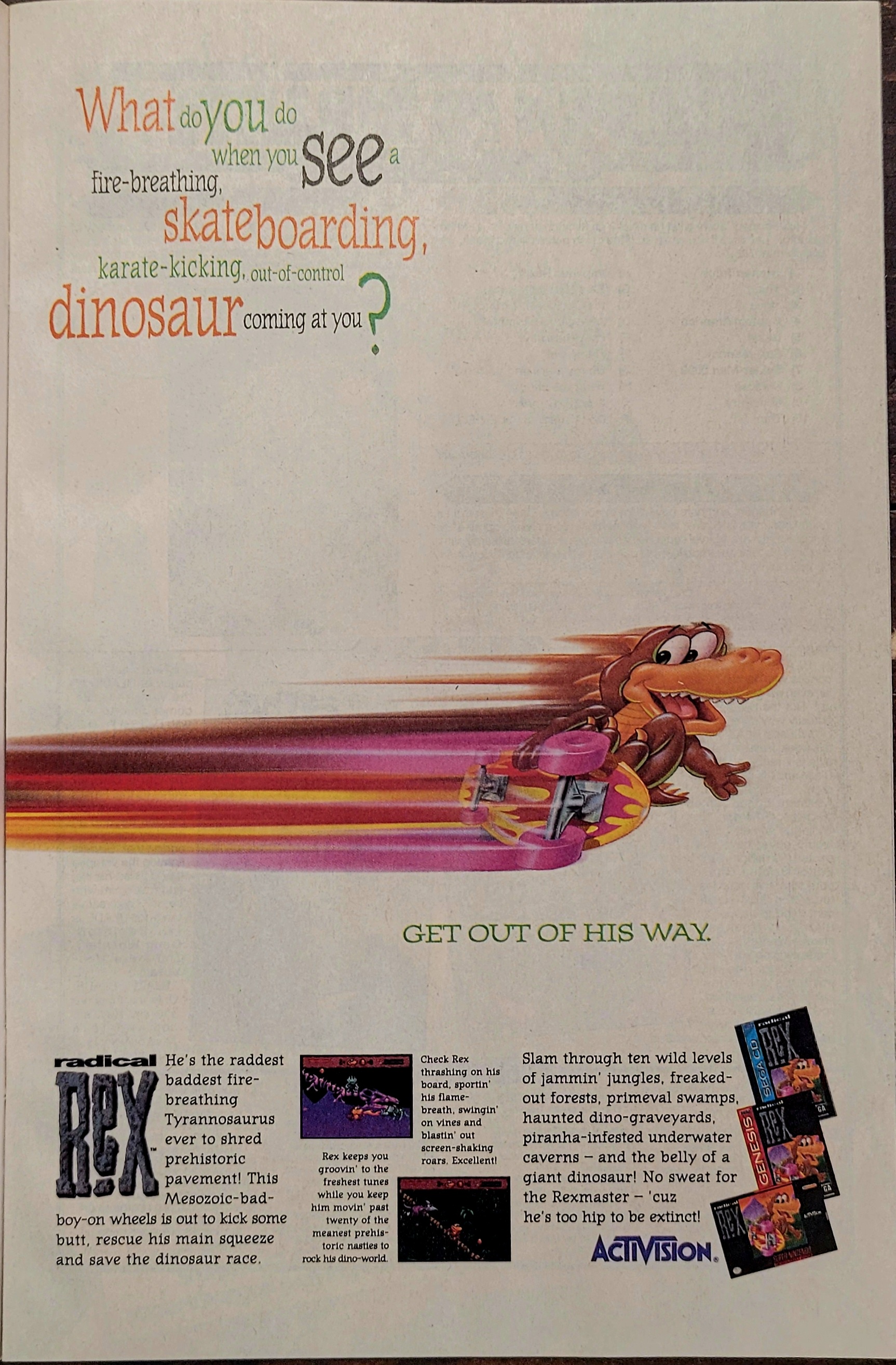 Throwback to 1994: Radical Rex Vintage Comic Book Ad