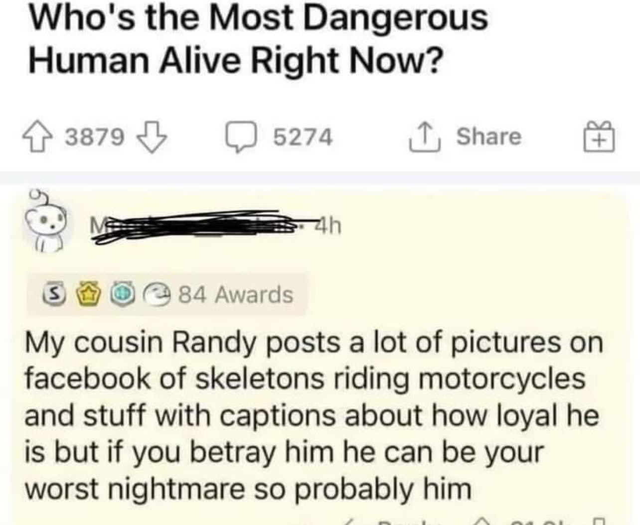 Randy Takes the Crown for Worst!