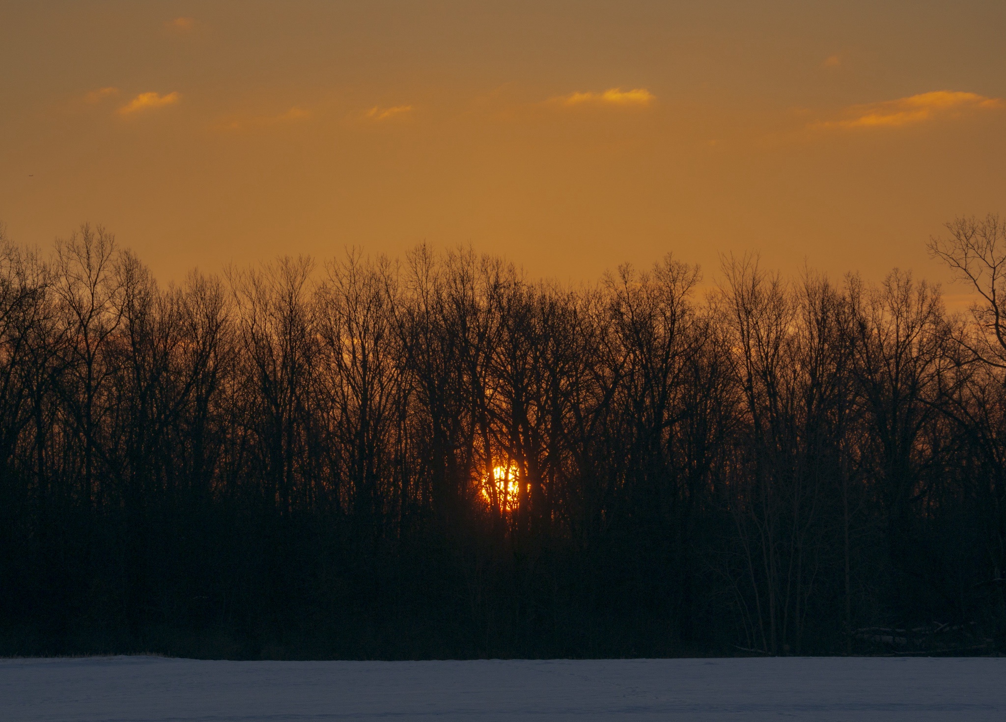 Capturing the Beauty of a Winter Sunset in Michigan