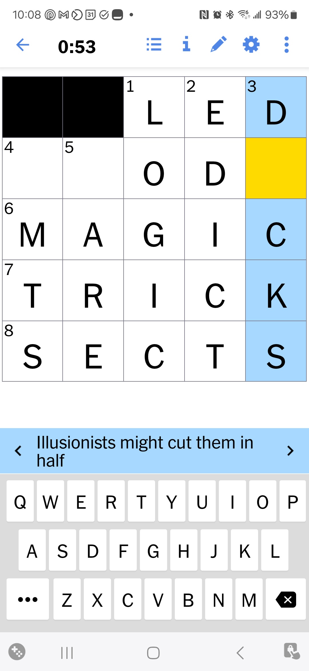 Just casually solving the New York Times crossword puzzle