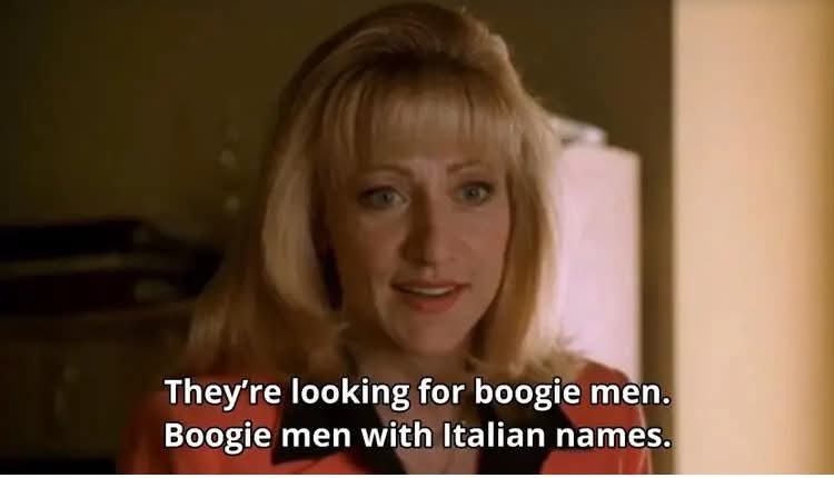 Caught a classic Sopranos moment that made me stop and think.