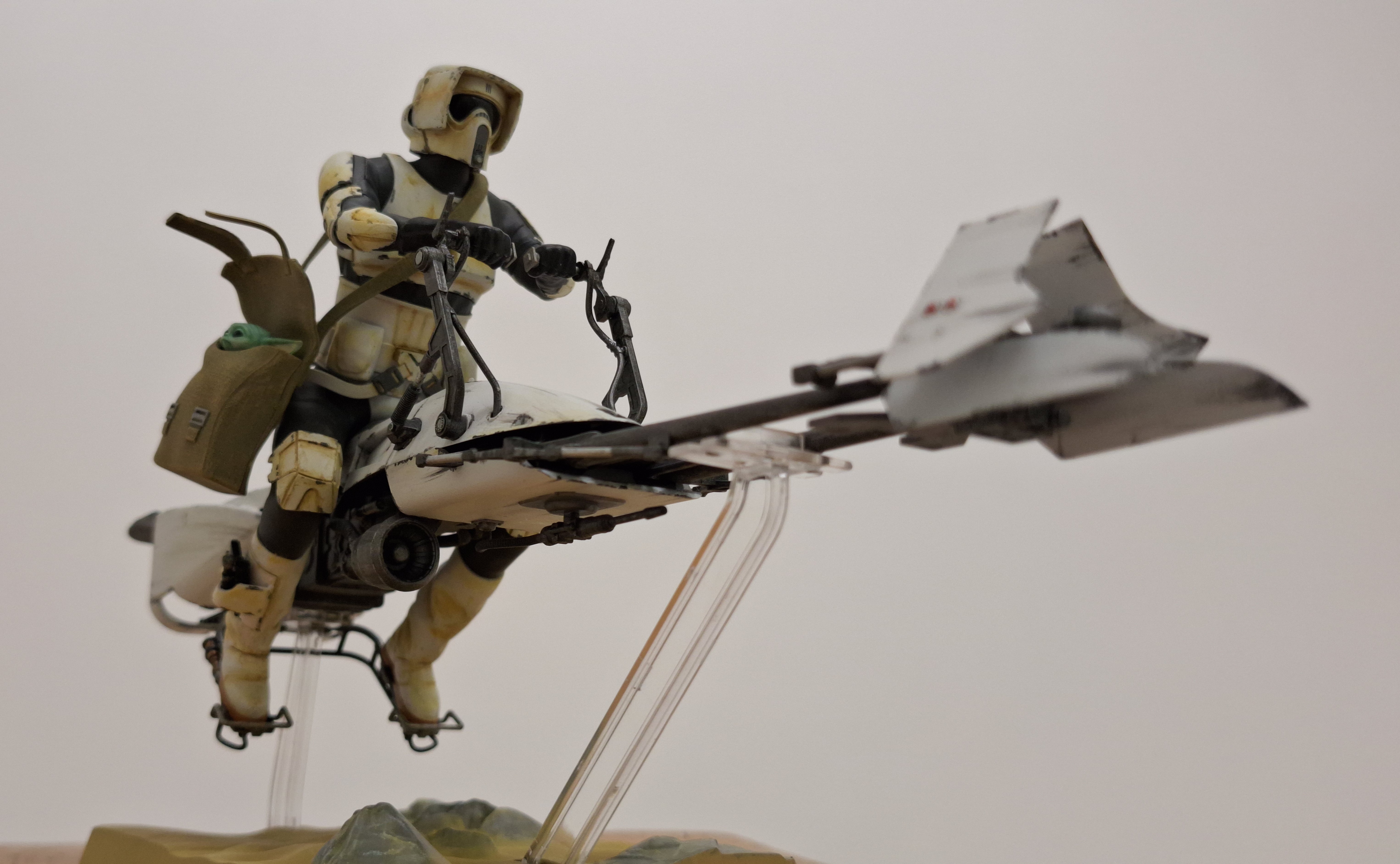 Scout Trooper and Baby Yoda: A Grogu Model Kit Journey