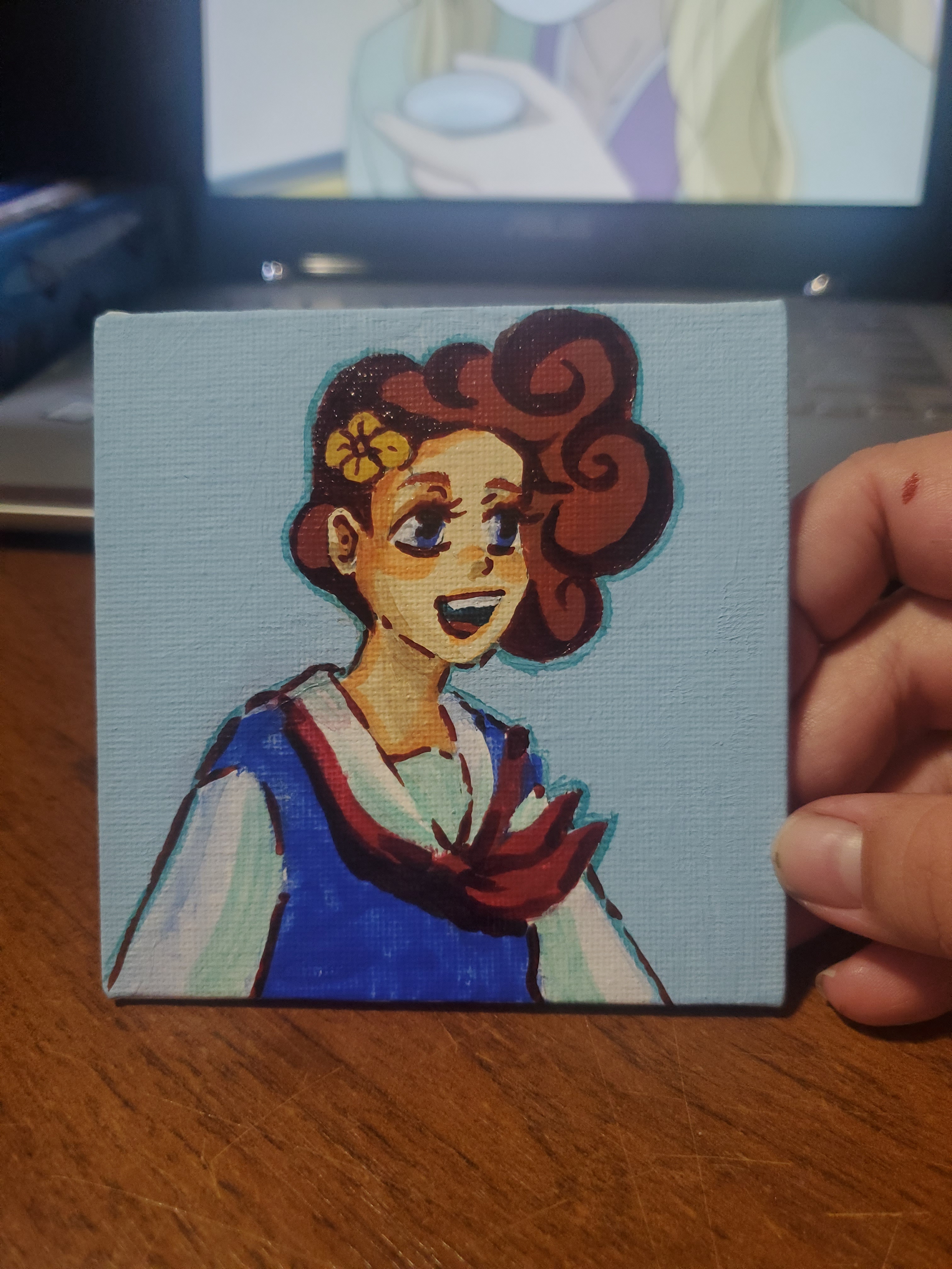School Girl Art: A Stunning Acrylic Painting