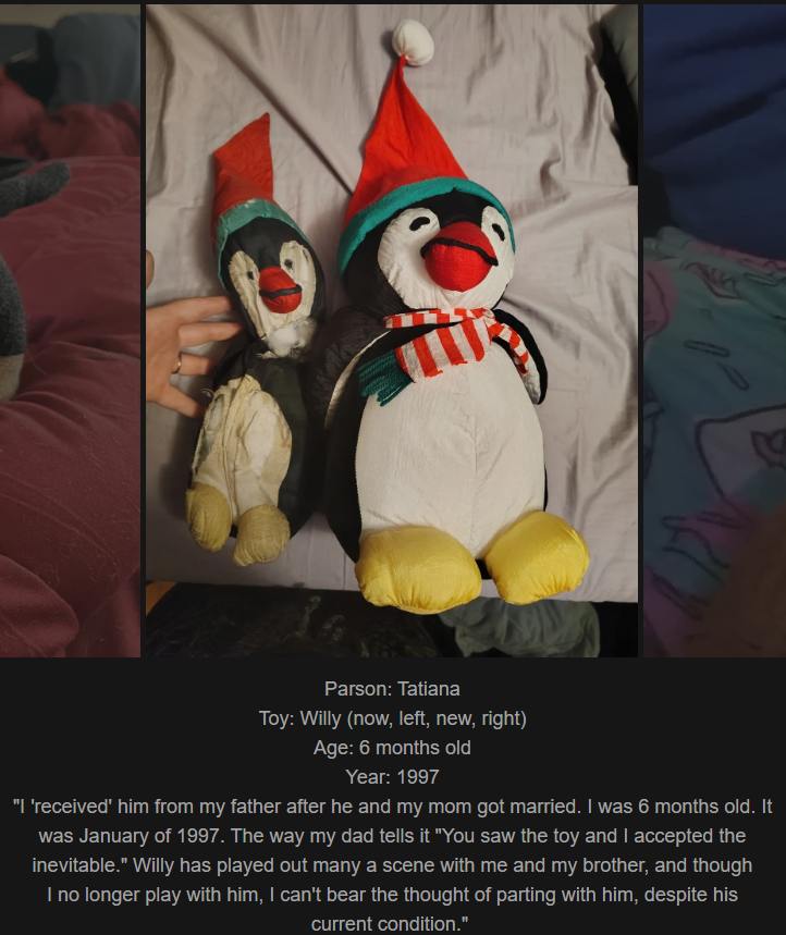 Day 811: Join Me on My Website Celebrating Childhood Toys - Meet Willy and Our Penguin Rookery!