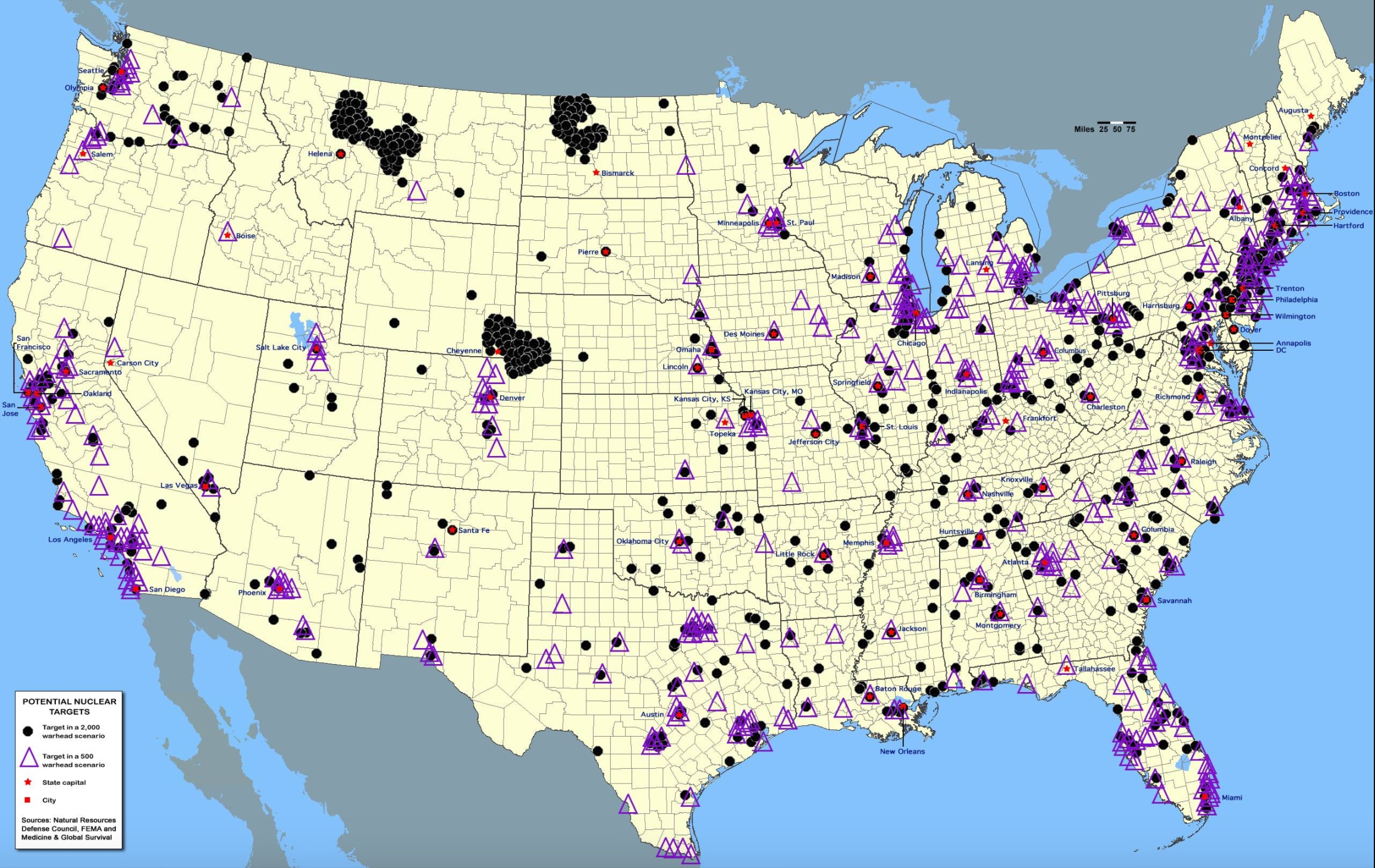 A Map of Potential Nuke Targets: Just for Fun