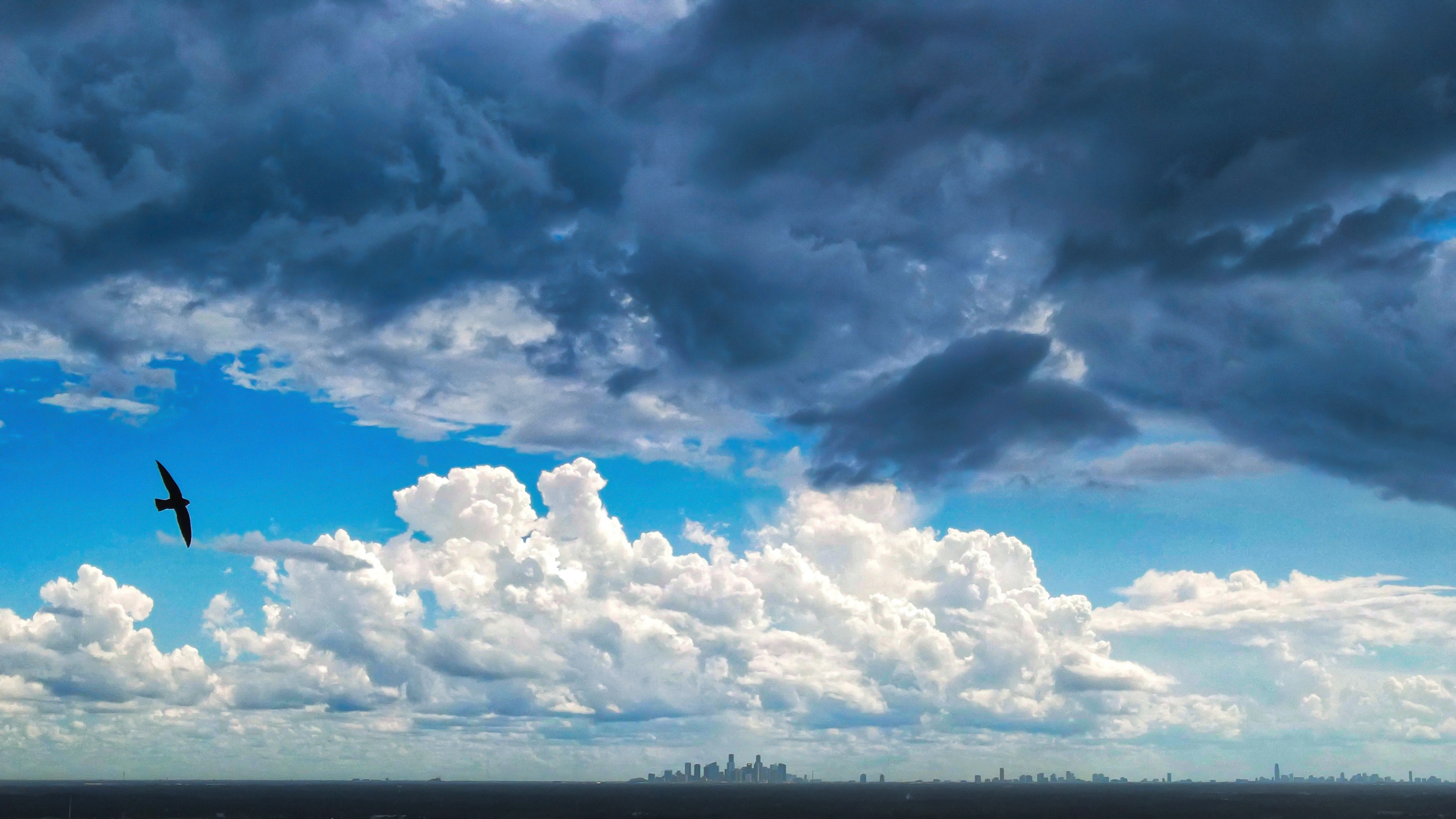 Soaring Through the Clouds Above Houston, Shrouded in Fog