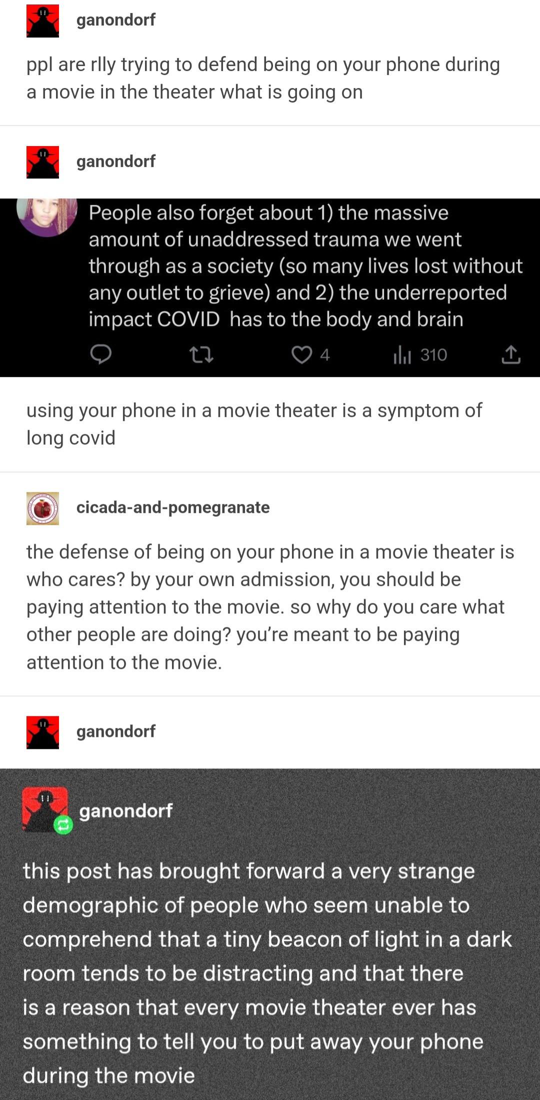 The Distraction of Phone Calls During Movie Time