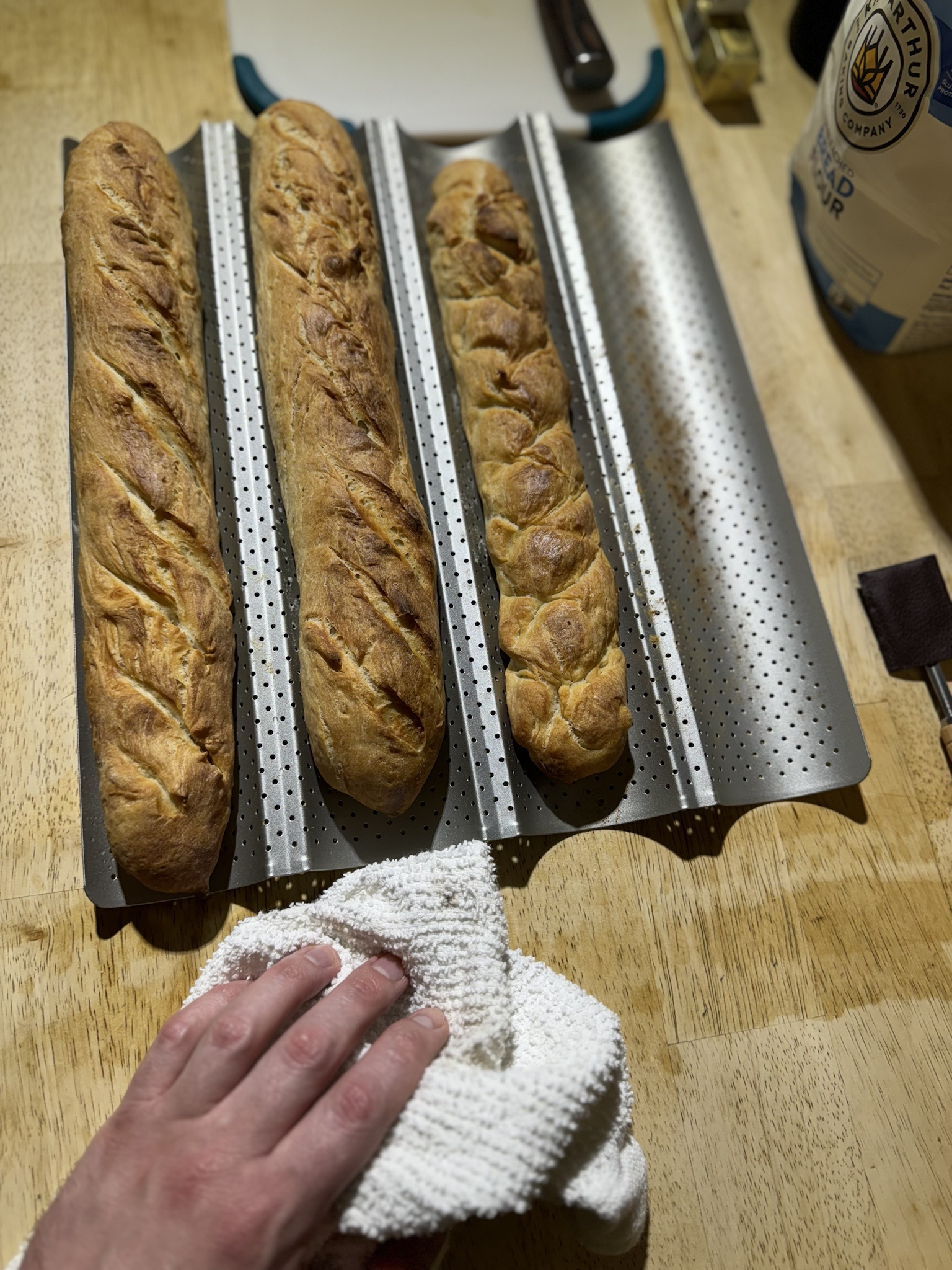 Freshly Baked Baguettes: A Culinary Creation