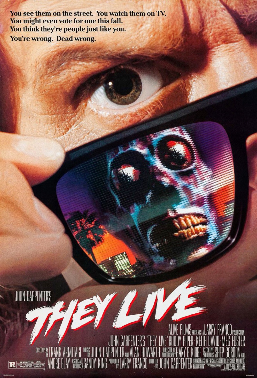 Throwback to 36 Years Ago: John Carpenter's 'They Live' Hit Theaters on November 4, 1988