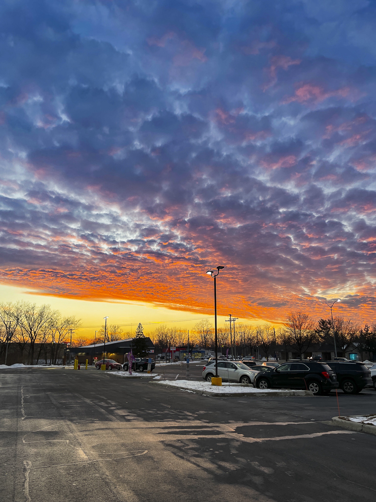 Witnessing an Incredible Sunset from a Boring Parking Lot