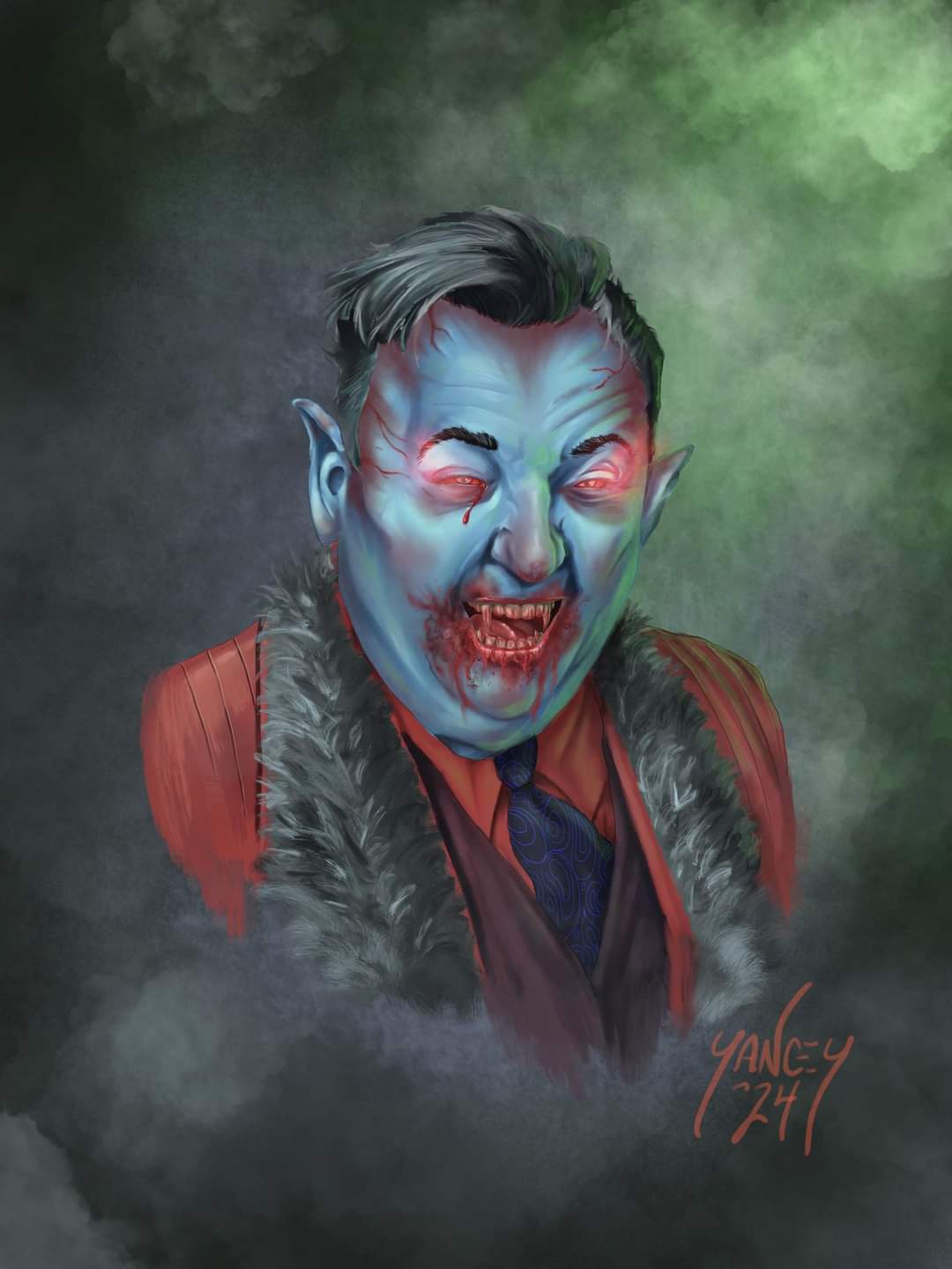 Art by Me: Super Spooky Vampire for Halloween!