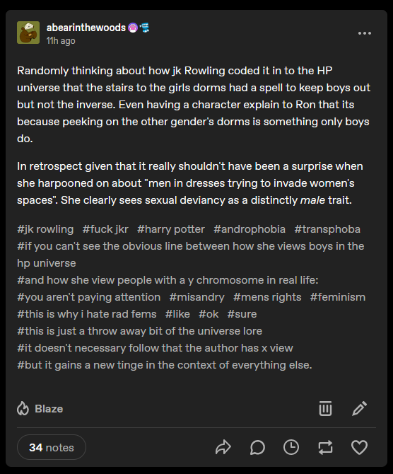 A glimpse into JK Rowling's foreshadowed transphobia