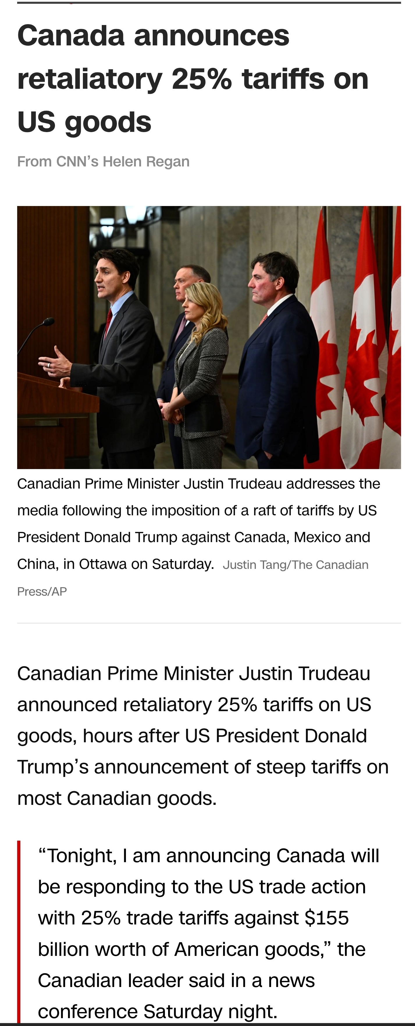 Great job, genius! Now Canada and Mexico are striking back. Tariffs? Really, in this economy?