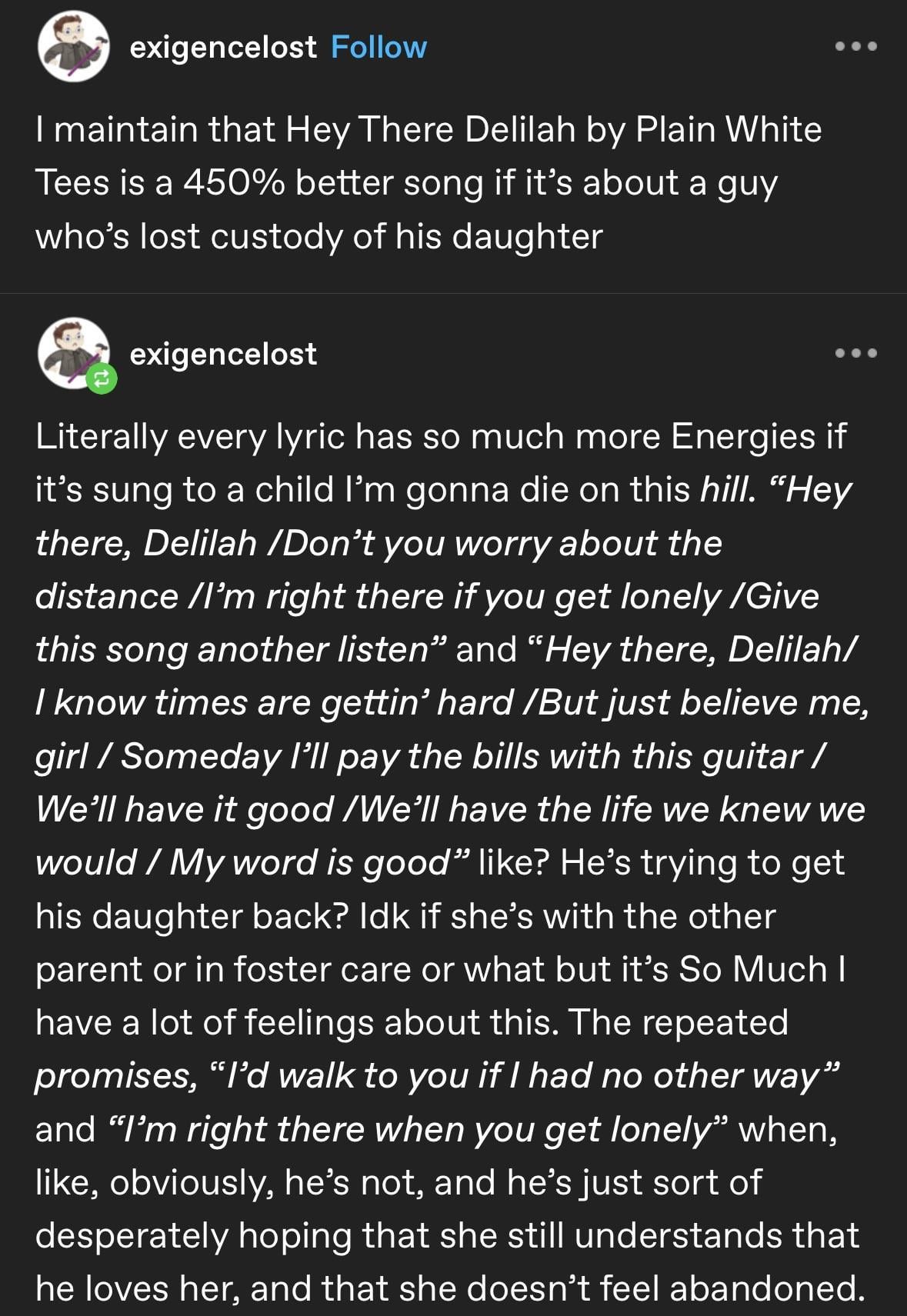 Why Hey There Delilah Hits Harder When It's About a Father’s Heartbreak