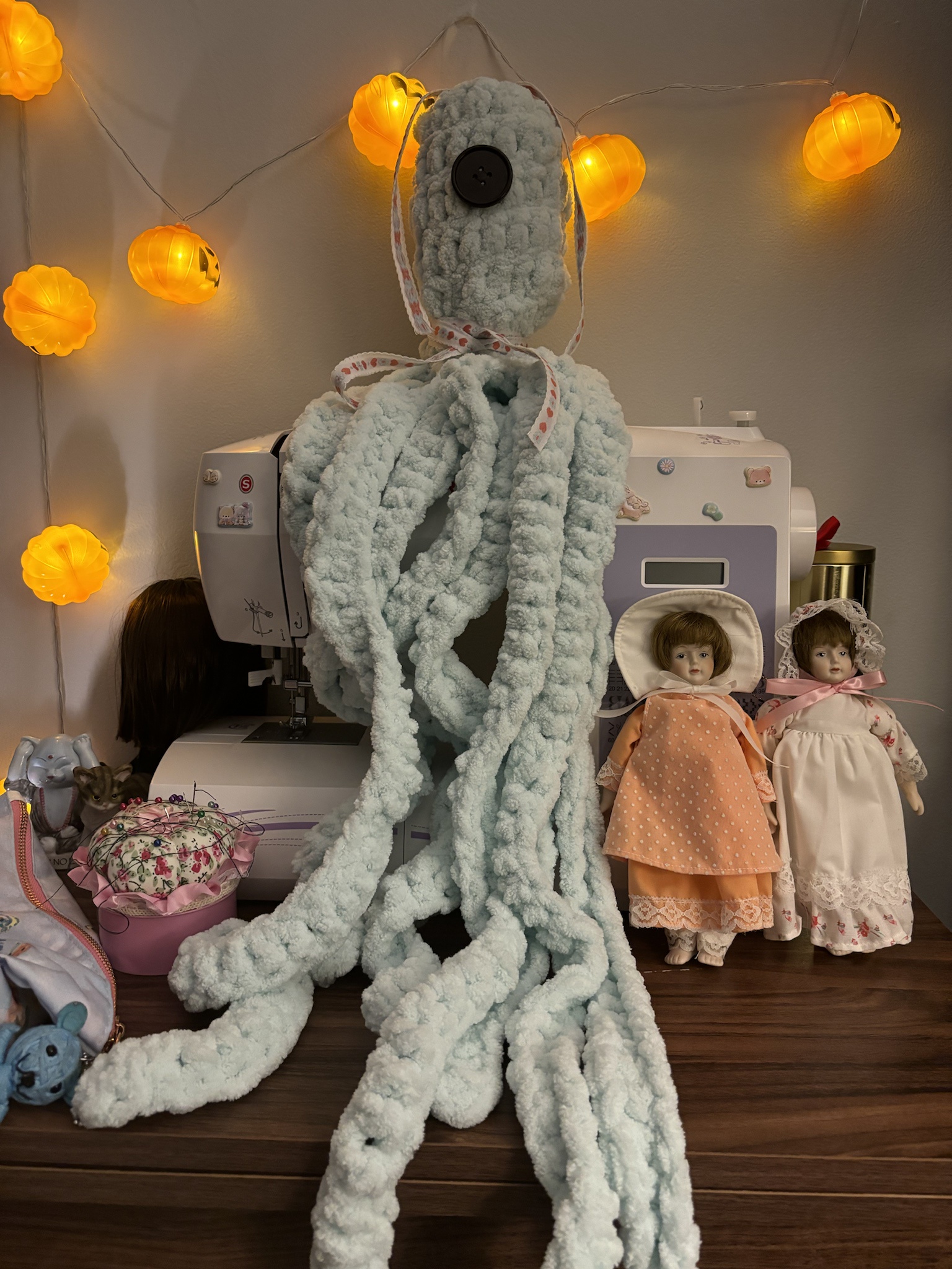 She may not be my absolute favorite, and my tonsils aren't perfect either, but she still brings a smile to my face! Plus, check out these adorable Gorham dolls I rescued—they're my little mood boosters!