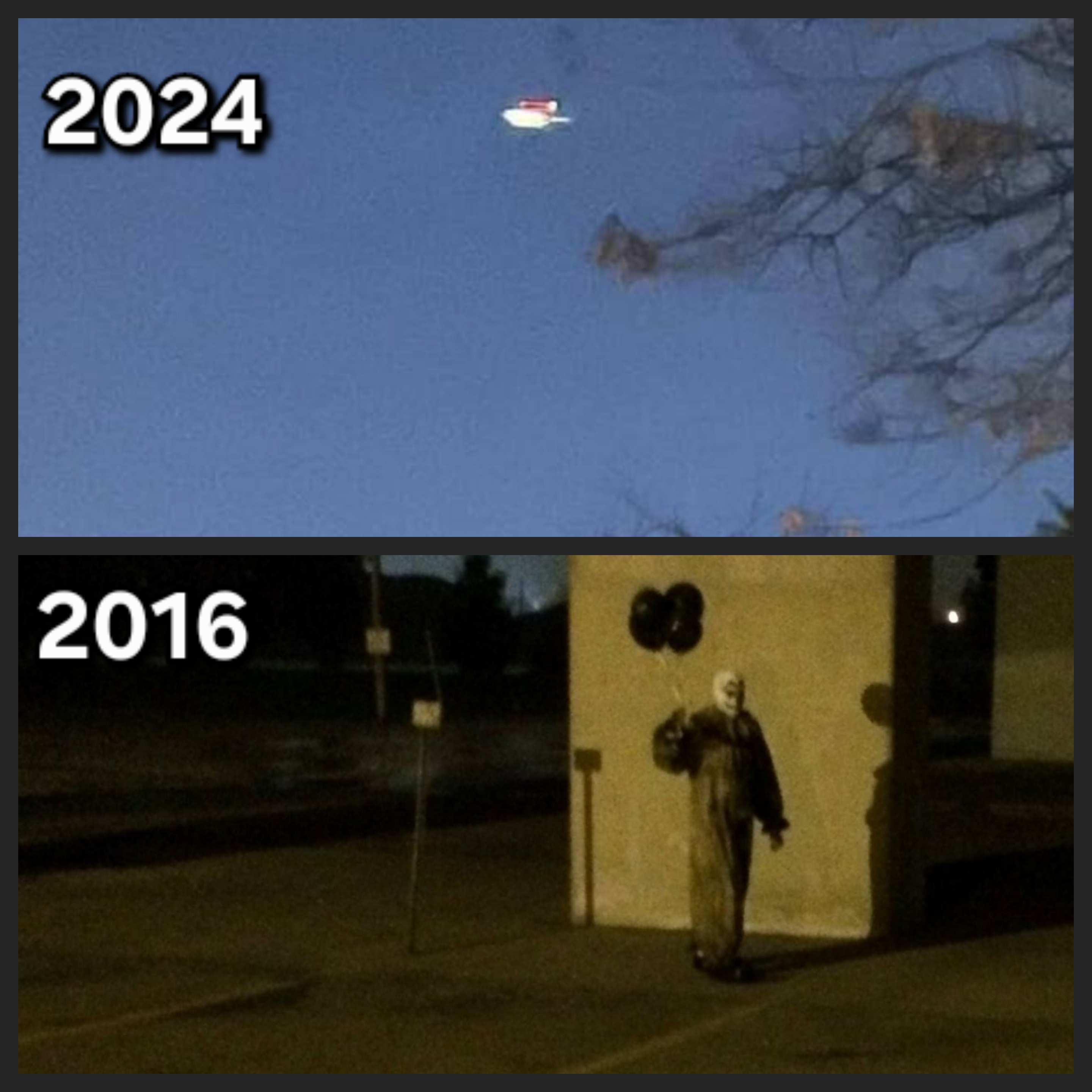 Looks like the clowns have taken to the skies with drones!