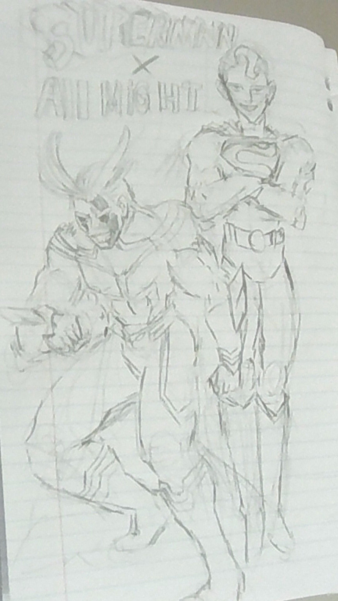 Epic Crossover: Superman Meets All Might in a Stunning Sketch