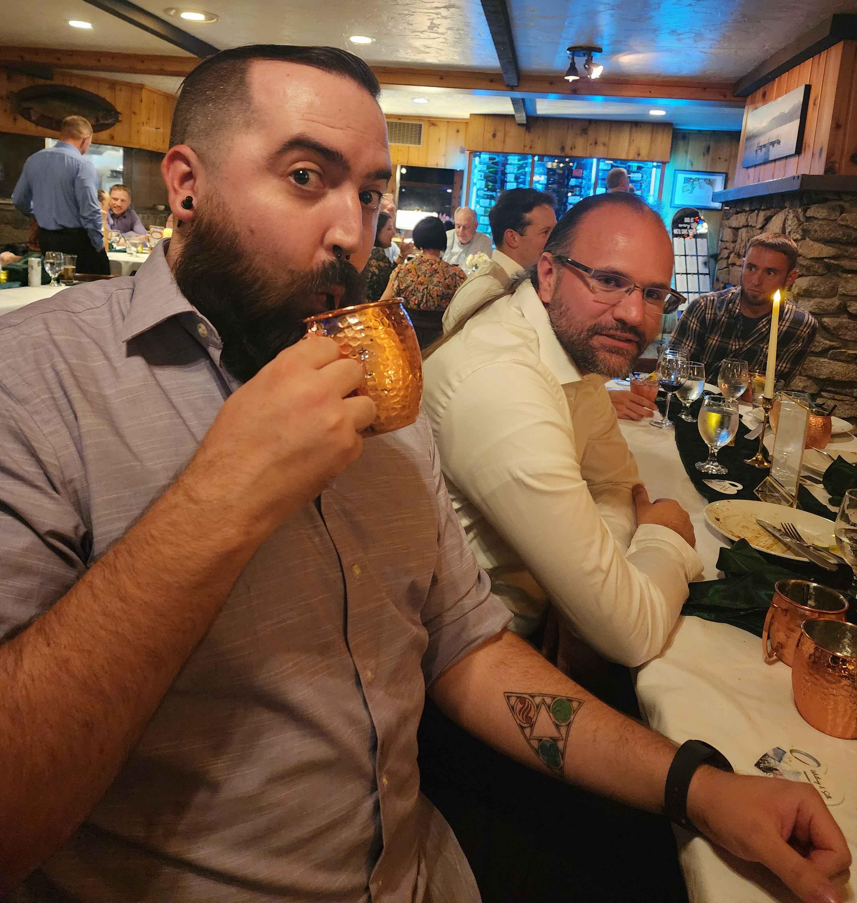 My Love for Drinks is Stronger Than My Receding Hairline (I'm on the Left)