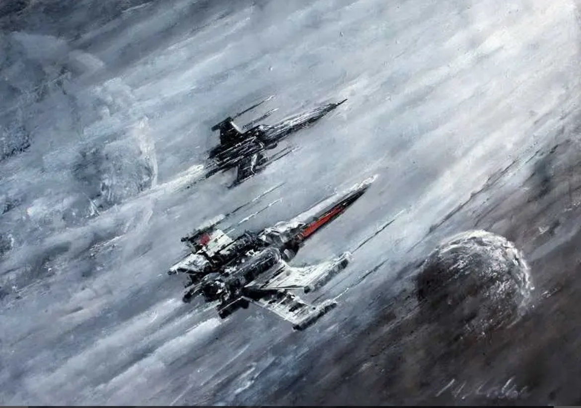 Check out my oil painting of X-Wings in action!