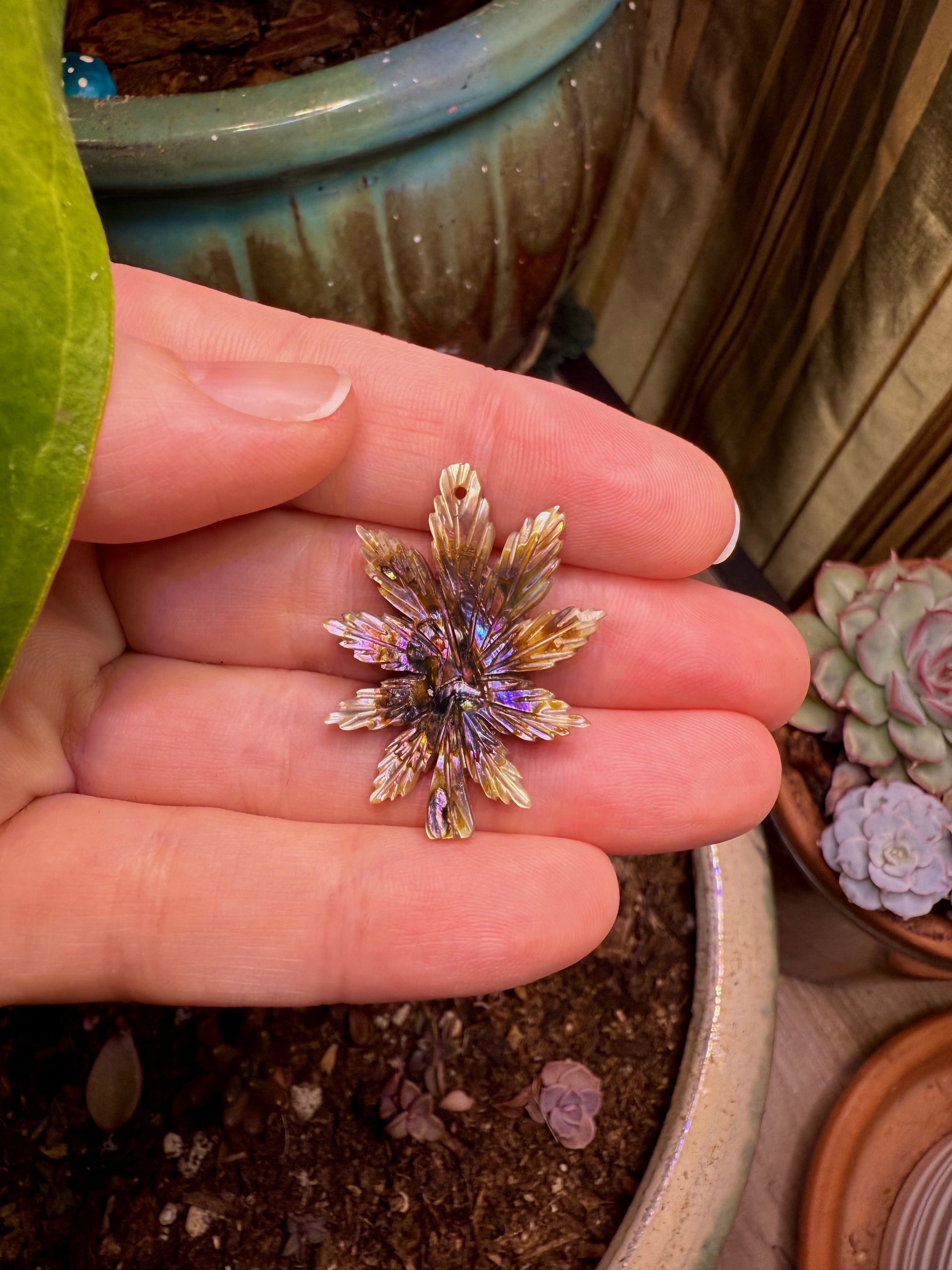 Check Out My New Heirloom Opal Leaf Pendant!