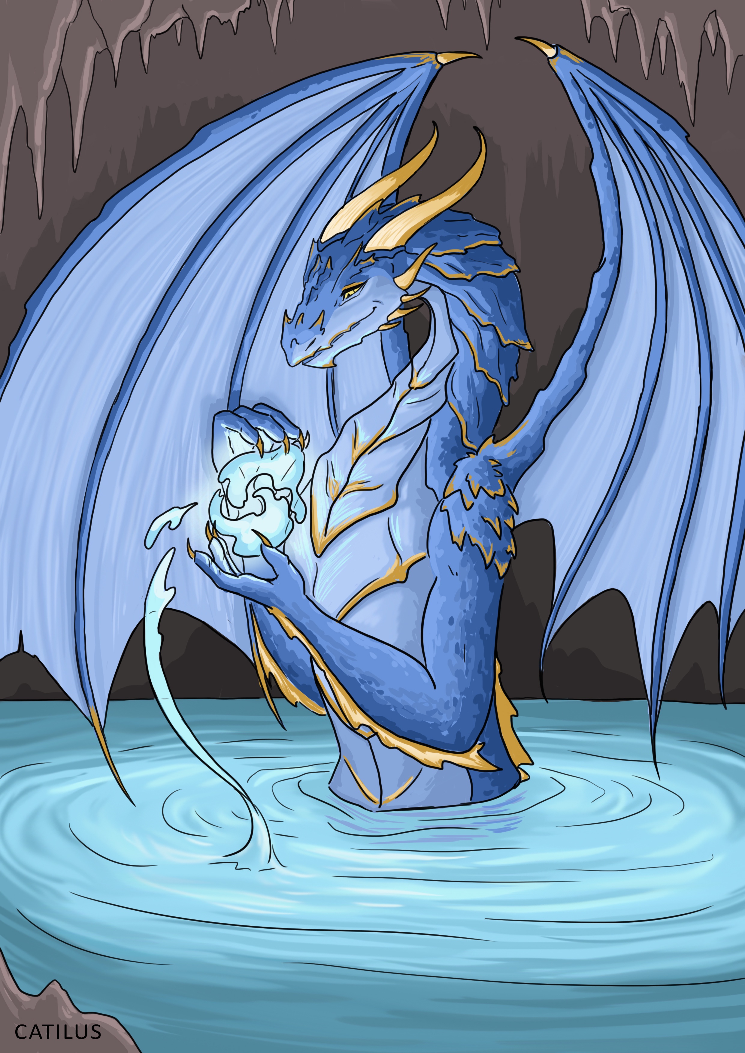 Safeerah the Blue: A Royal Blue Dragon from D&D