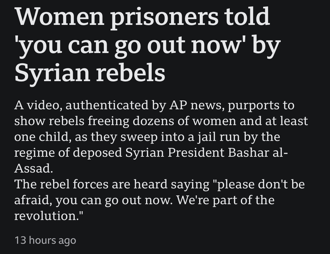 Breaking News: Female Prisoners Released from Infamous Syrian Jail