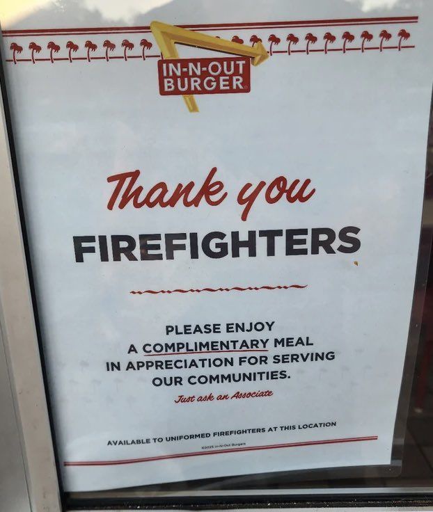 In-N-Out Burger Gives Back: Free Meals for Firefighters!