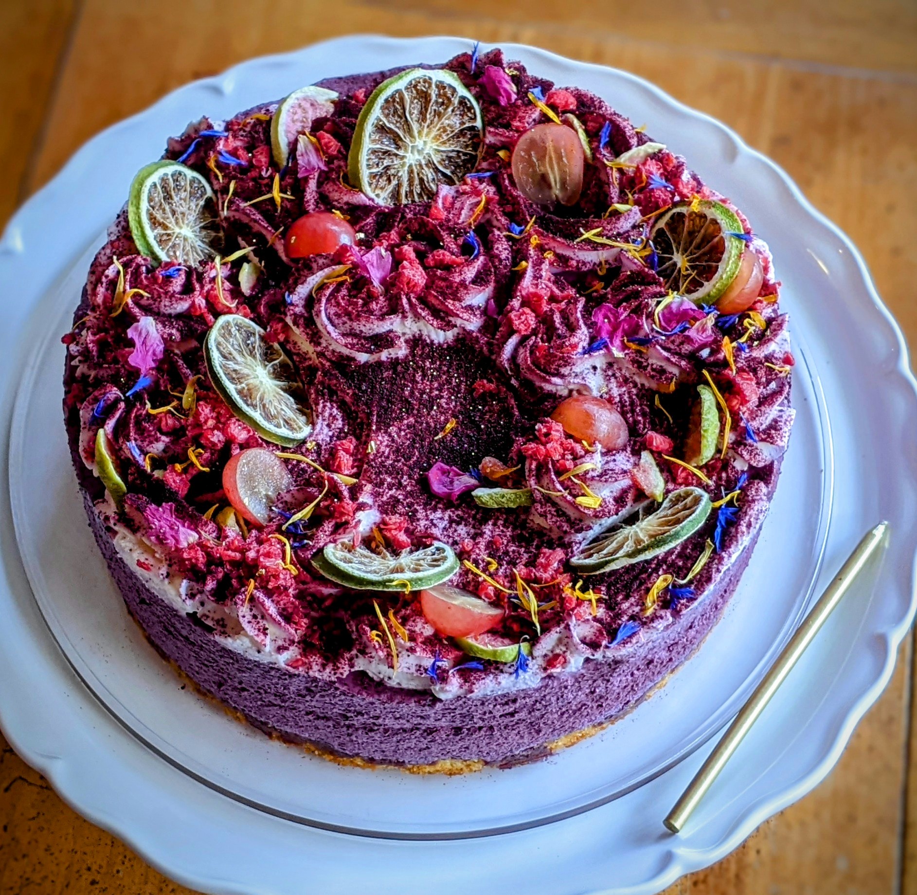 Celebrating with Sweetness: My Homemade Blueberry Mousse Cake