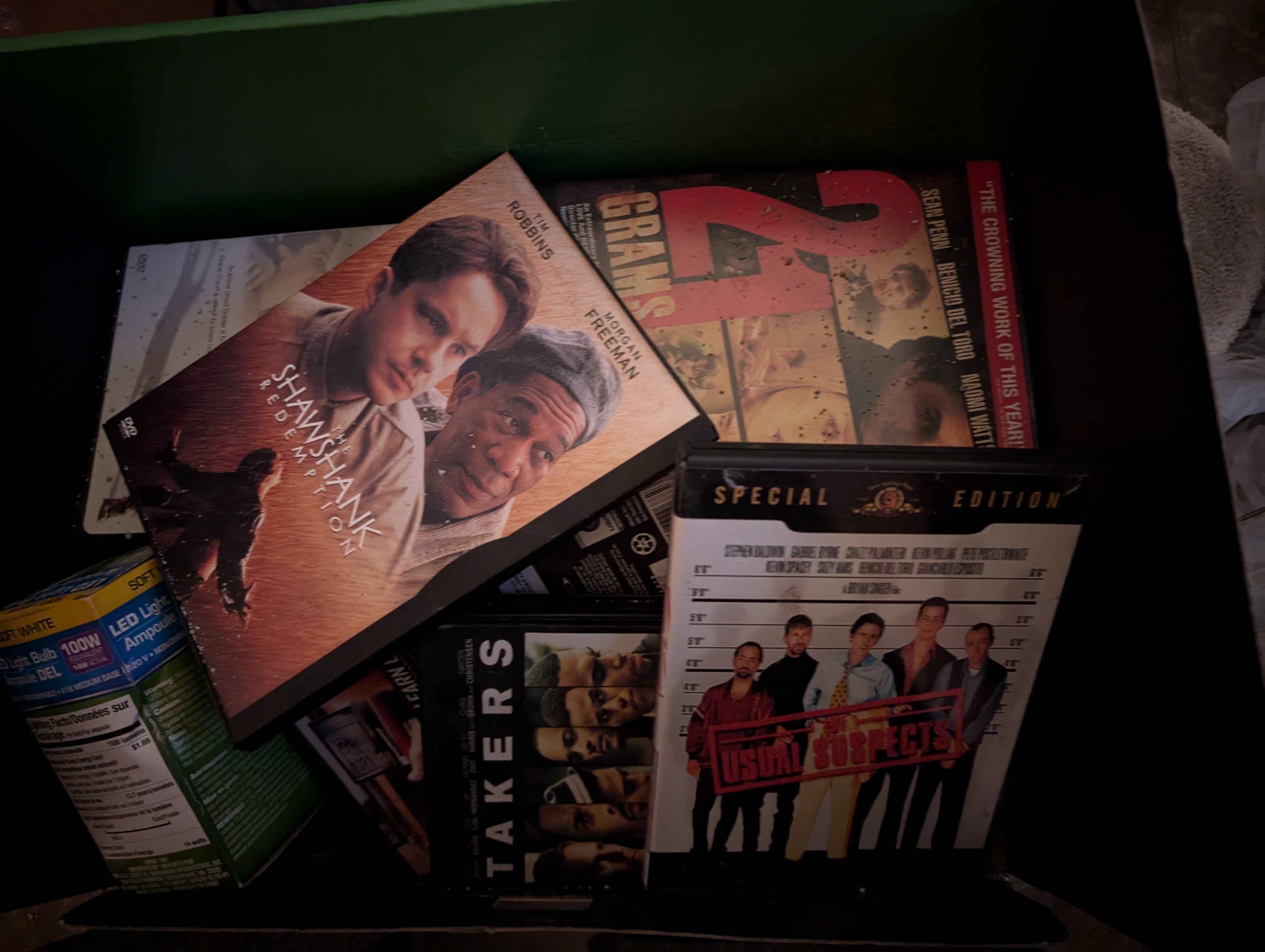 Clearing Out the Old: I Packed an Xbox Box Full of Classic DVDs to Say Goodbye, Now It's on My Porch!