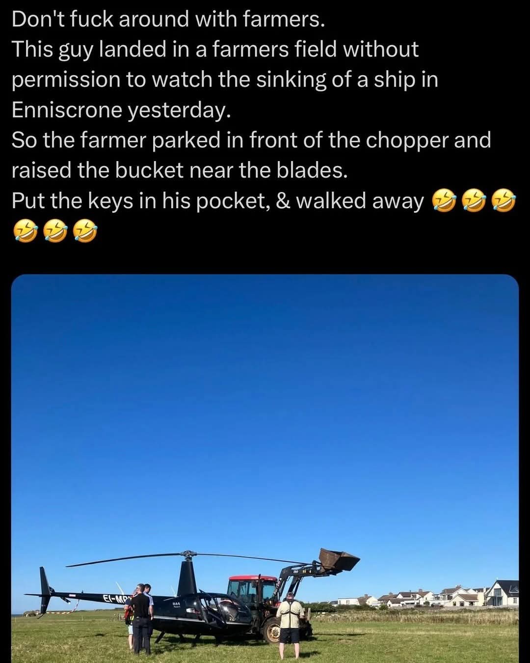 Pure genius! Seriously, never mess with farmers! 😂