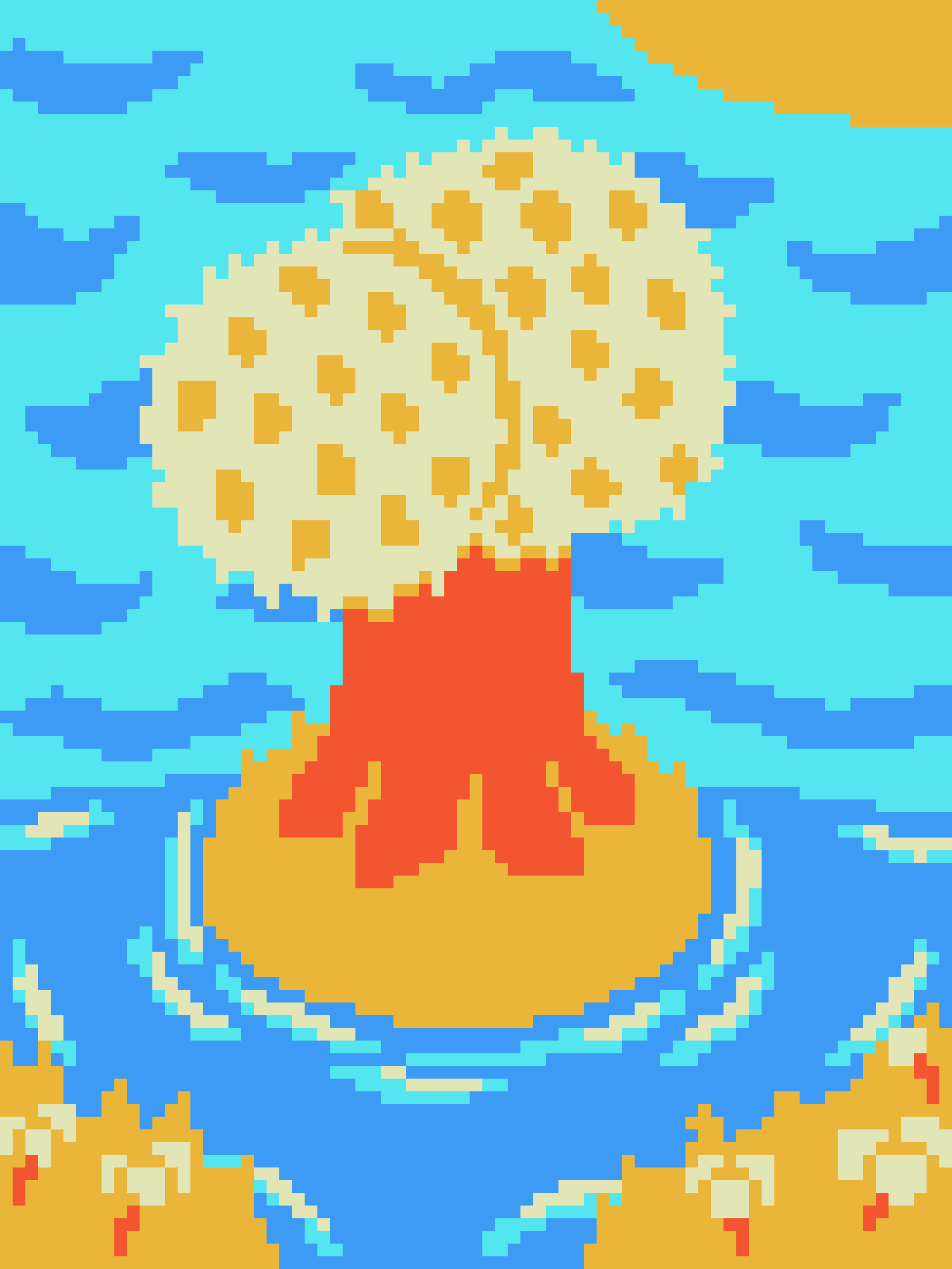 Pixel Art of Tree Island