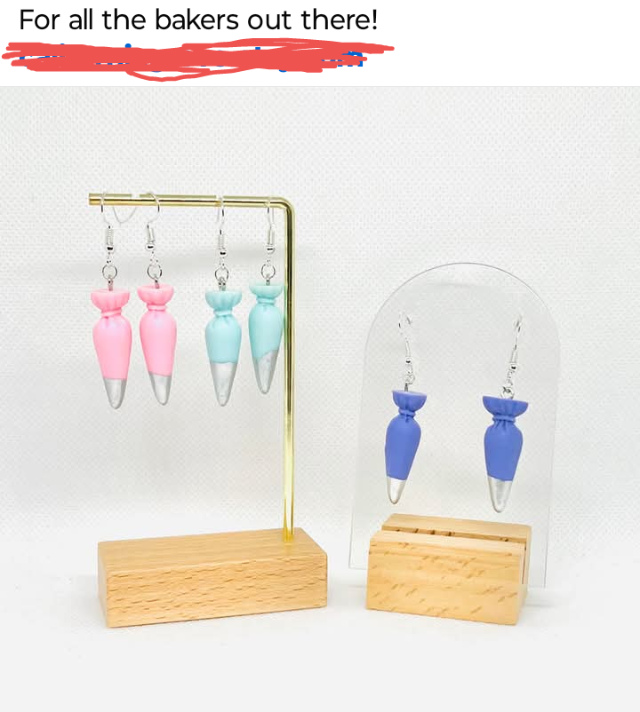 Earrings That Look Like Icing Bags