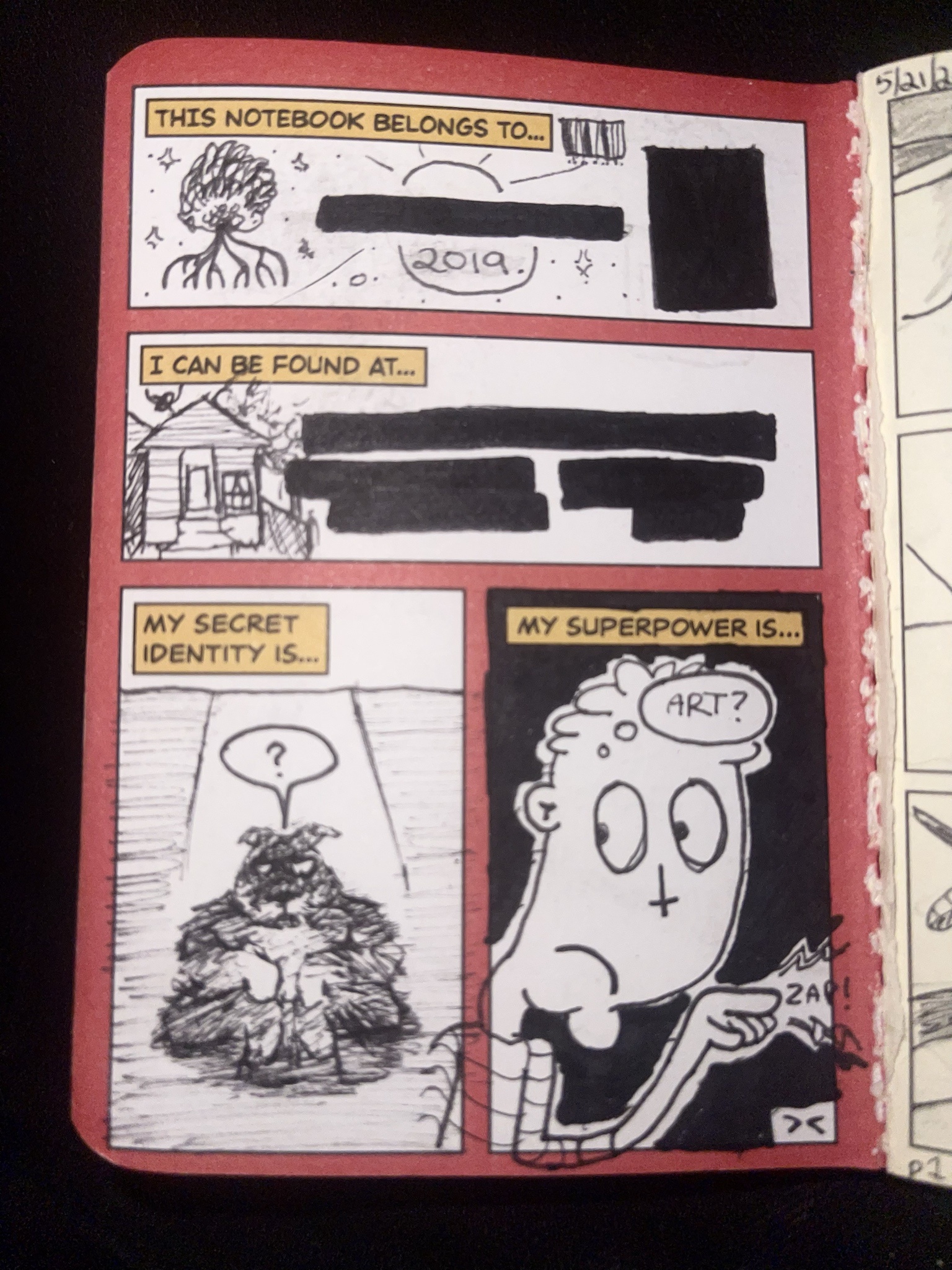 A Glimpse into My 2019 Comic Sketchbook