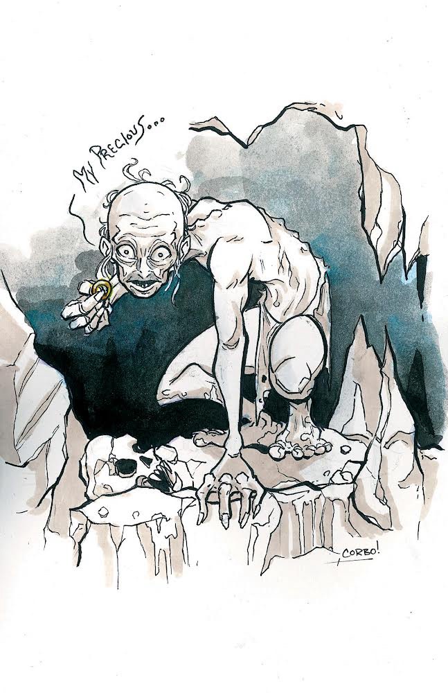 Sketch 28 of 31: Gollum from The Lord of the Rings