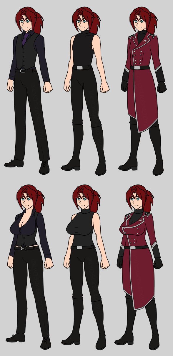 Rough Reference Sheet for Kyosuke and Kyoko