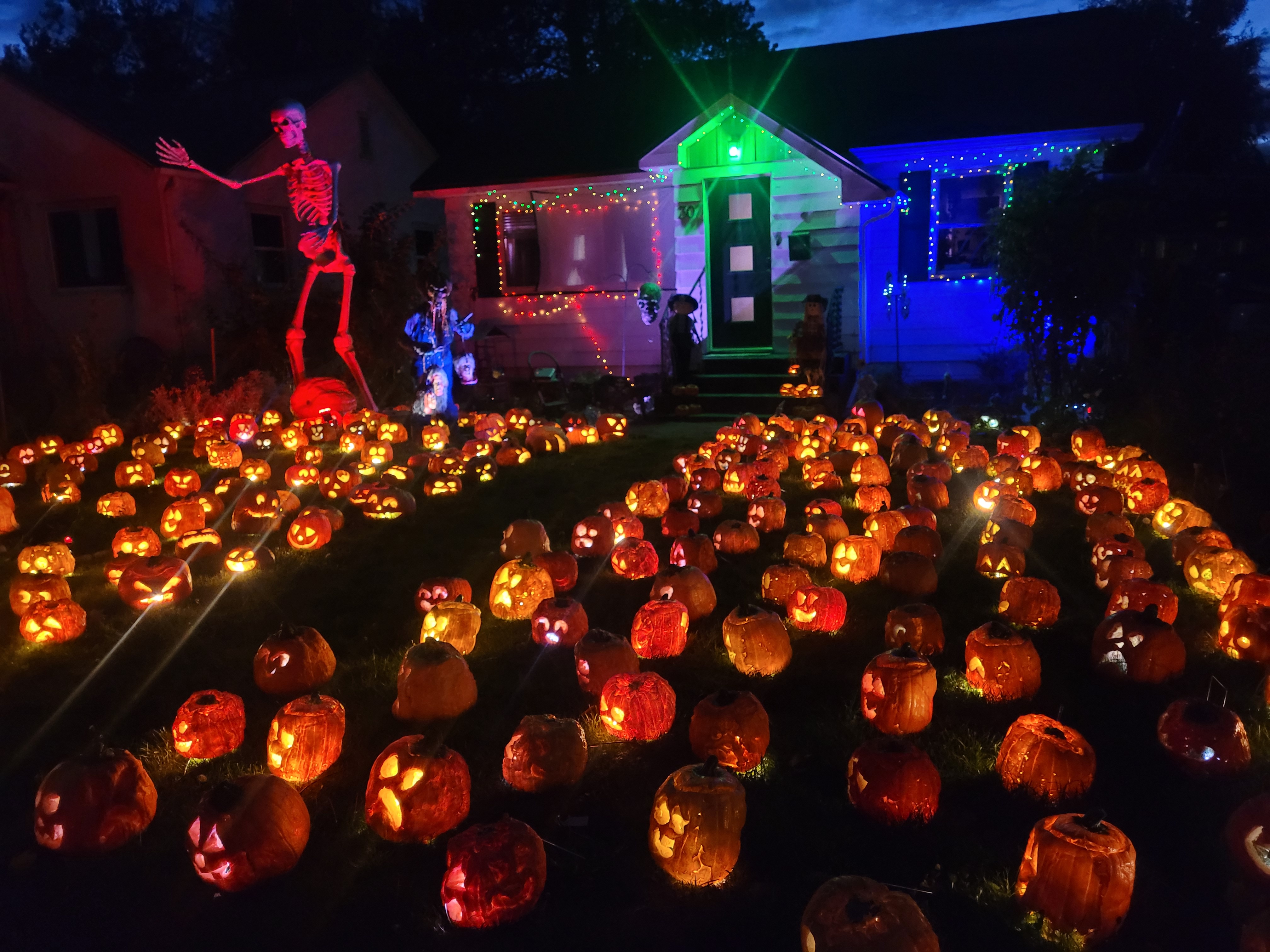Happy Halloween Eve! Check Out My 314 Pumpkin Pi Display on the Lawn!