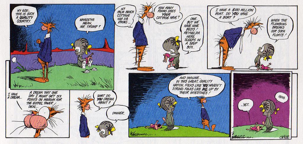That Hilarious Moment in Bloom County with Trump's Brain in Bill the Cat