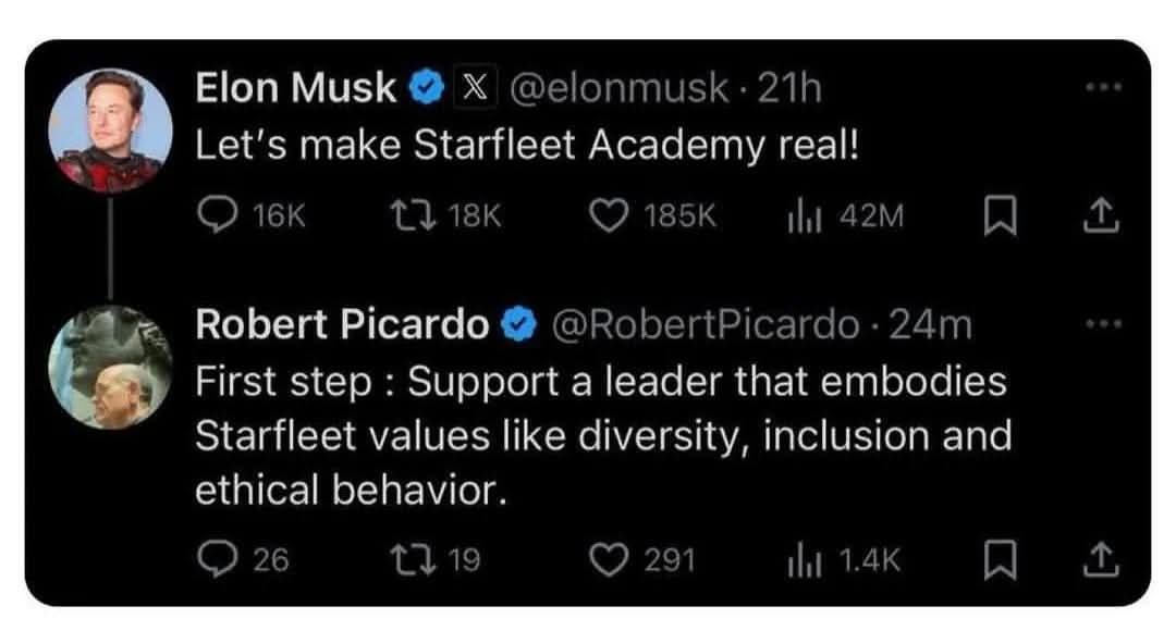 Does anyone really believe Musk would follow the Prime Directive? I certainly don't.