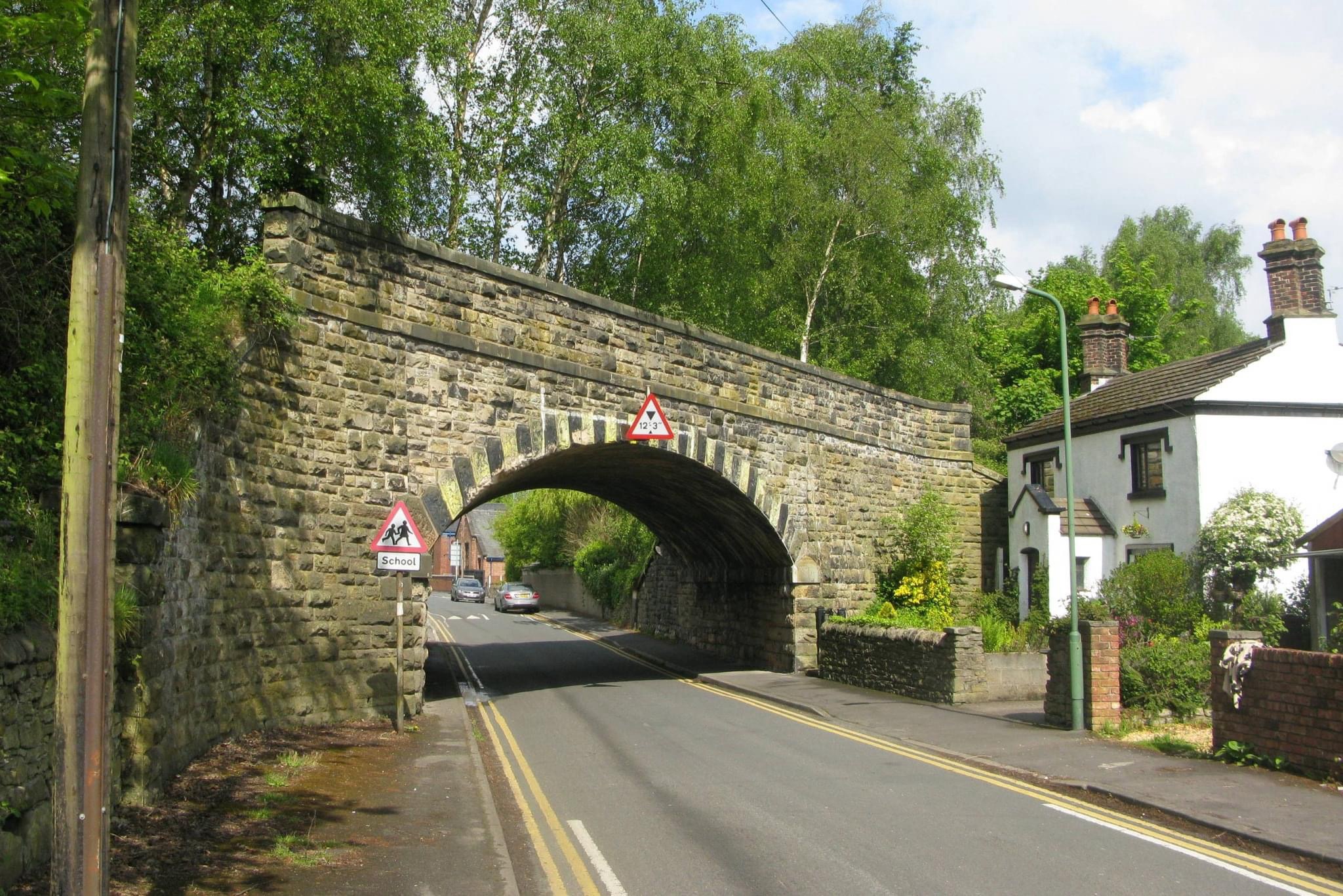 An abandoned railway bridge in Burscough, Lancashire, now overgrown and forgotten