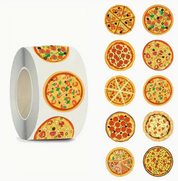 Adorable Pizza Stickers