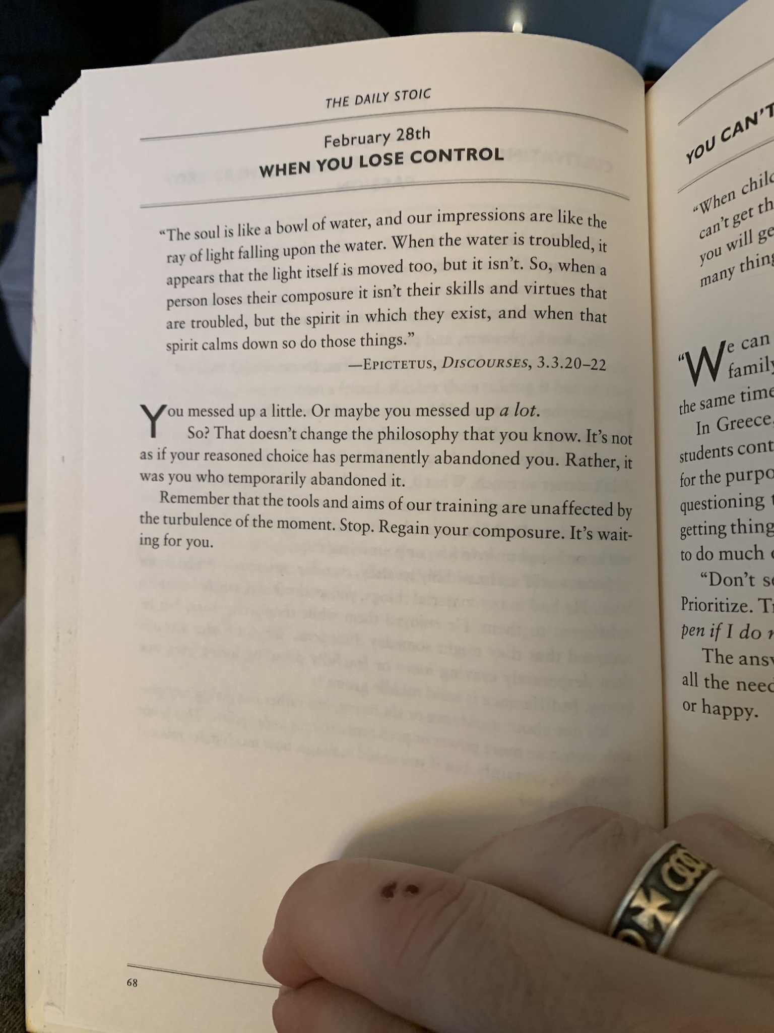 The Daily Stoic Reflection for February 28, 2025