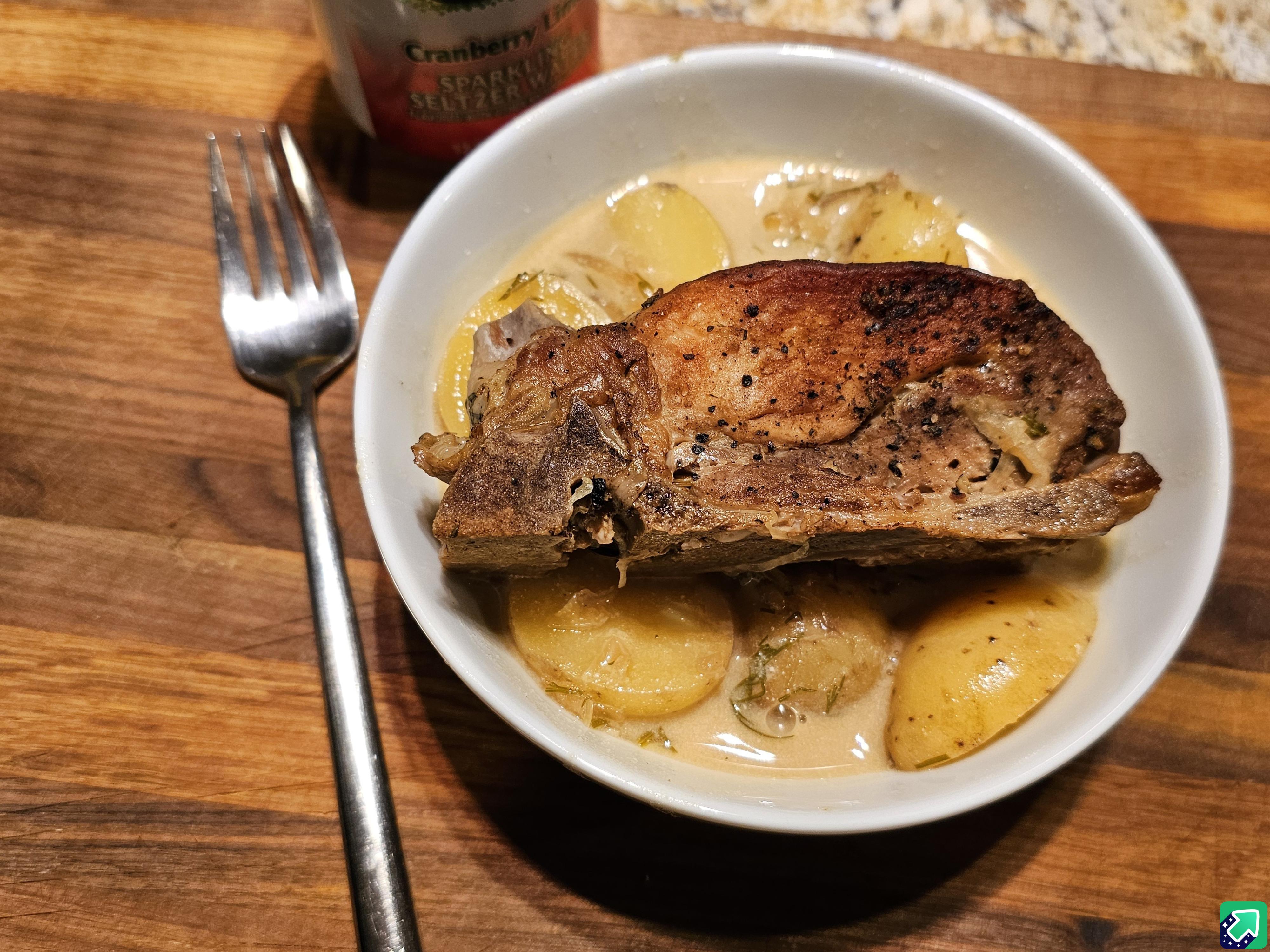 Polish(ish) Pork Ribs with Sauerkraut and Hearty Potato Soup