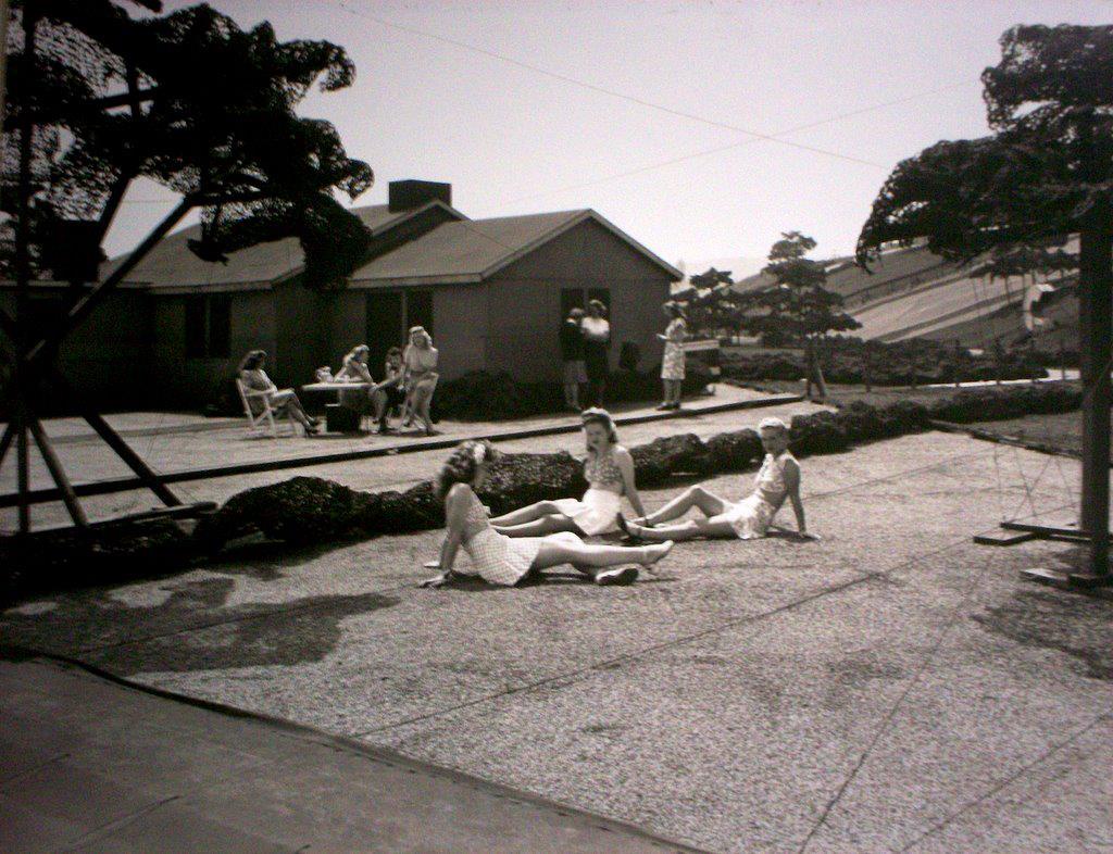 Rosies of Boeing B-17: Posing in a Faux Neighborhood at Plant II, Seattle, 1943