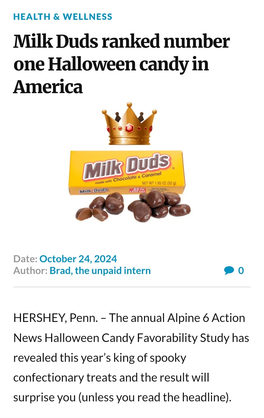 In a Sweet Showdown, Milk Duds Squeak Out a Victory Against Candy Corn