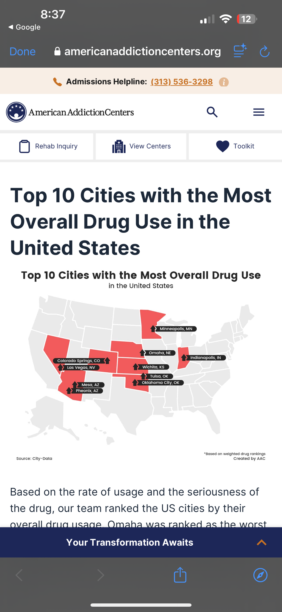 The Top 10 Cities Struggling with Drug Use and Assaults