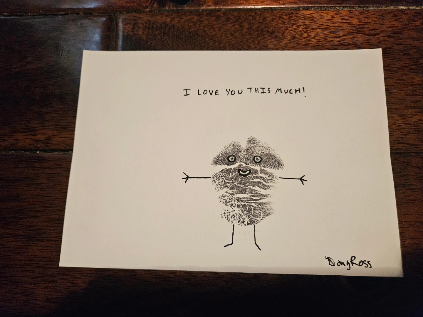 Whimsical Mushroom Stamp Greeting Card by Dong Ross