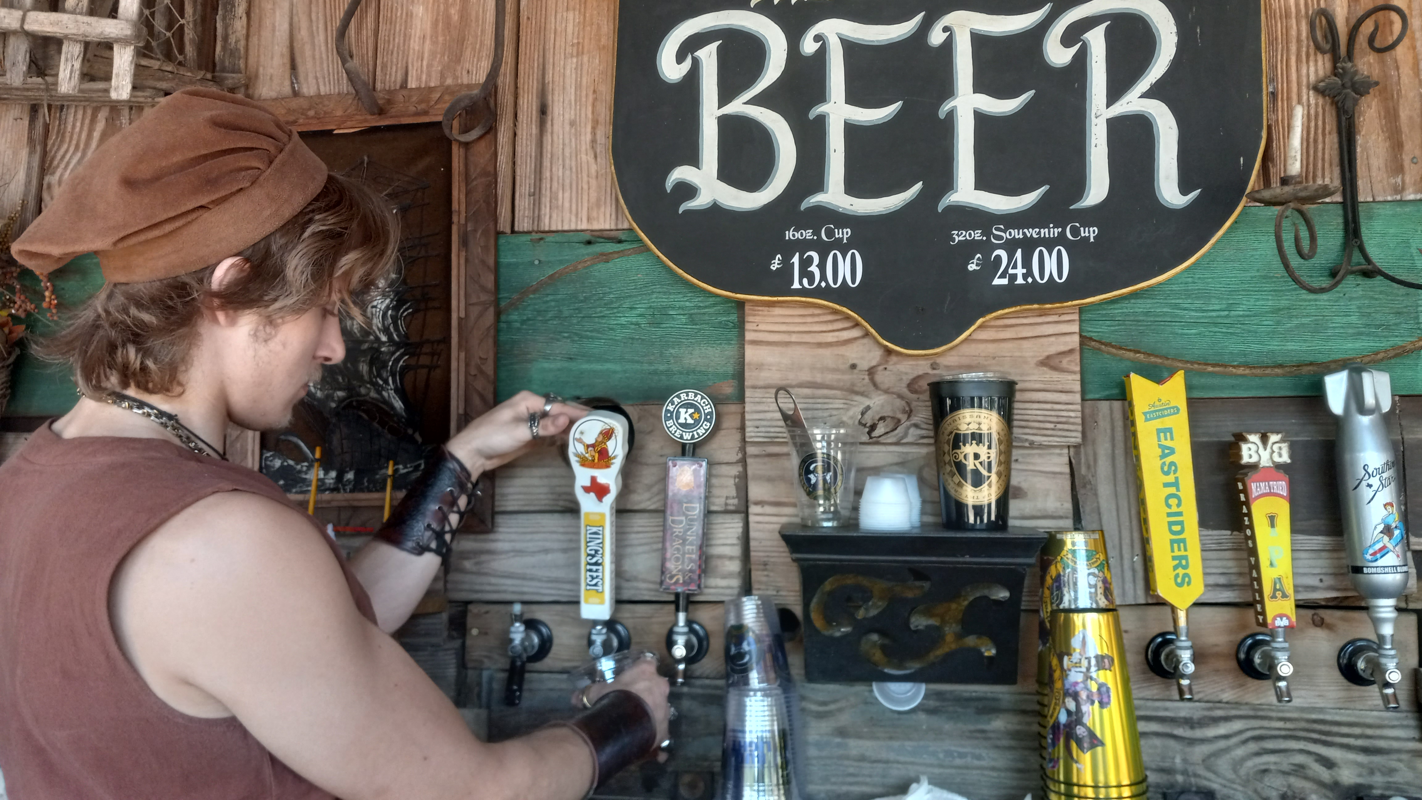Sipping on Saint Arnold King's Fest Beer at the 2024 Texas Renaissance Festival