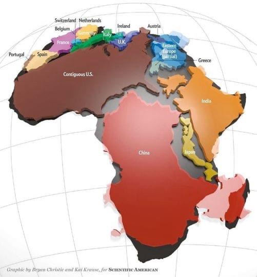 Unveiling the True Size of Africa: The Distortion of the Mercator Map