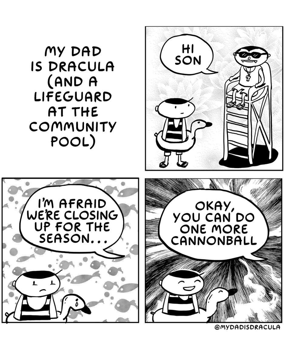 My Dad: The Lifeguard Who's Also Dracula!
